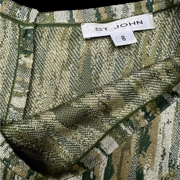 Vintage St John Sleeveless Knit Top Lamé Stripes - Picture 2 of 5